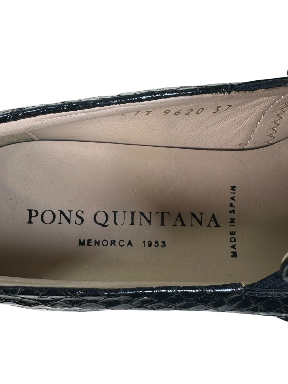 Pons Quintana 6006 Lyon Platform Loafers Pewter Blue Metallic Woven Wmns Size 37 - Picture 8 of 12